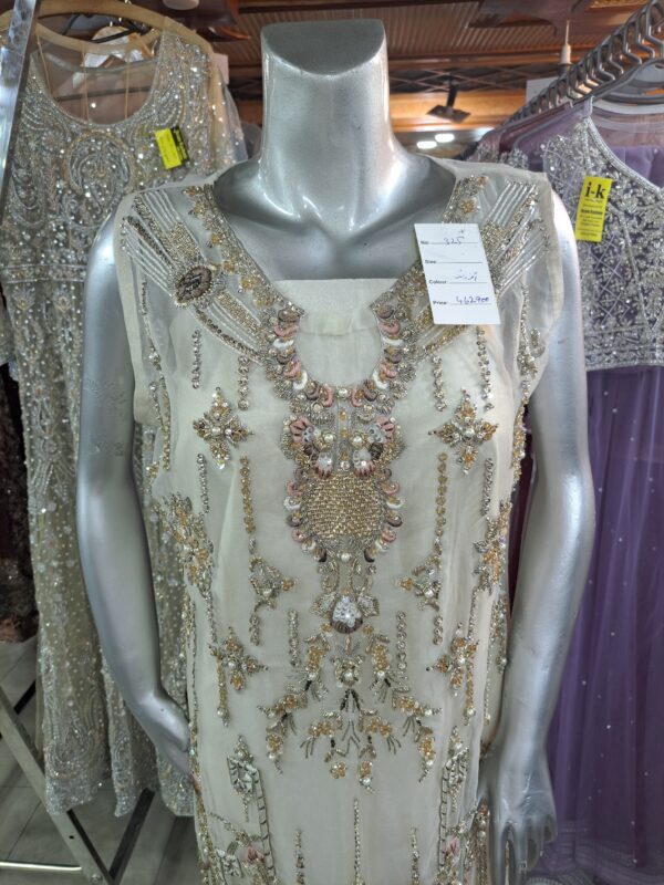 Party Wear Shirt S325 Off White - Image 2