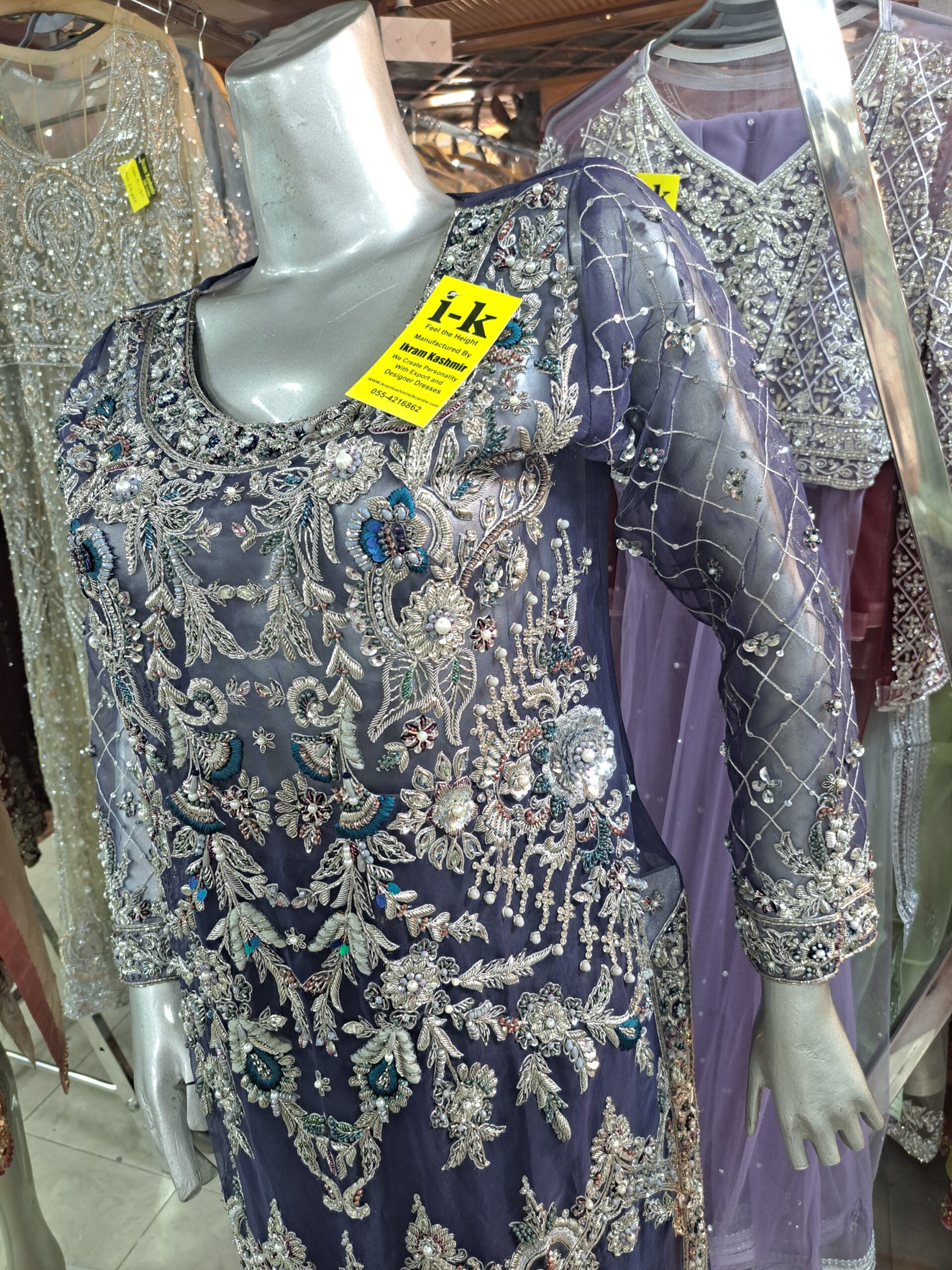 Party Wear Shirt S321 Navy Blue