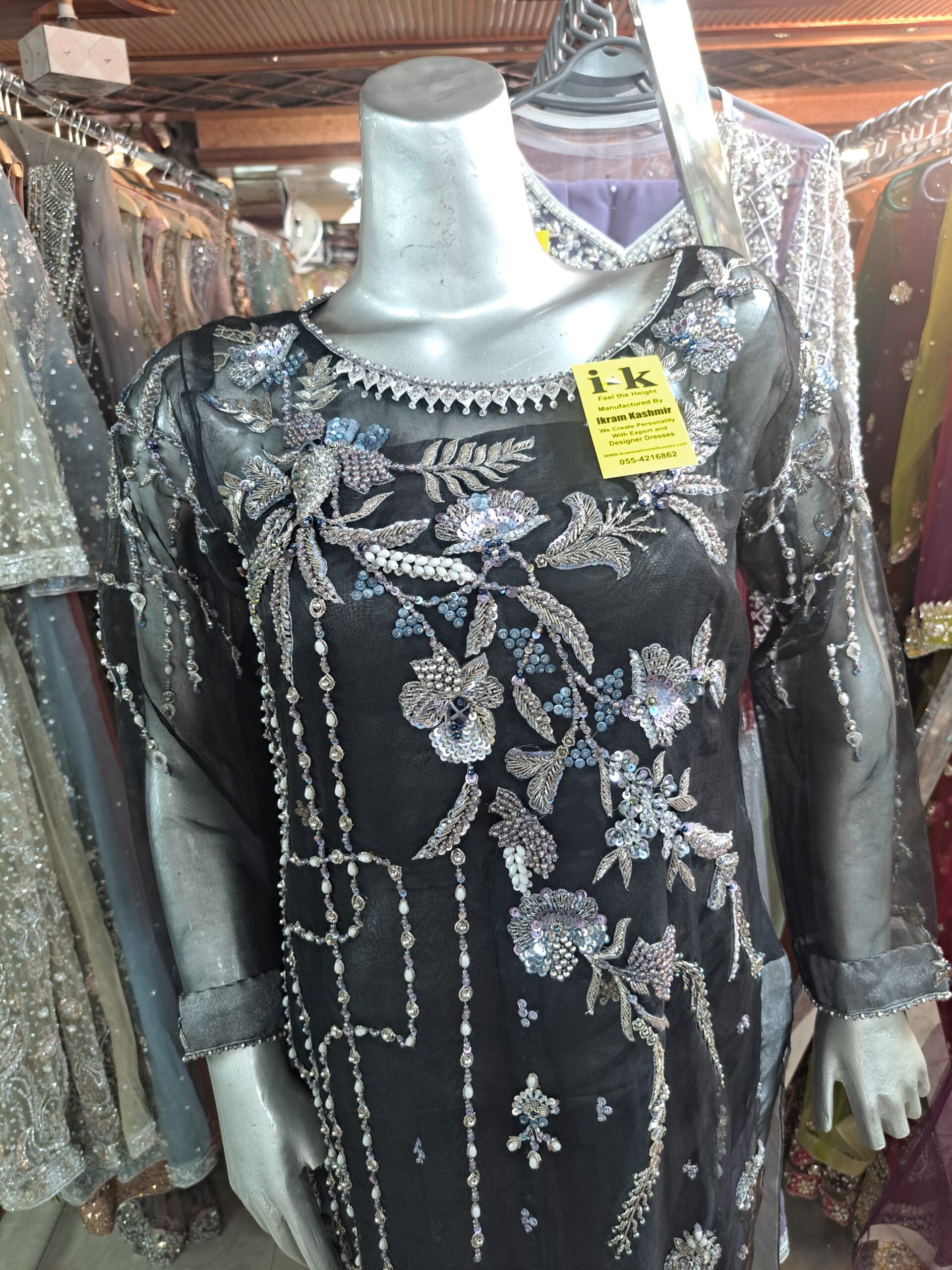 Party Wear Shirt S322 Black