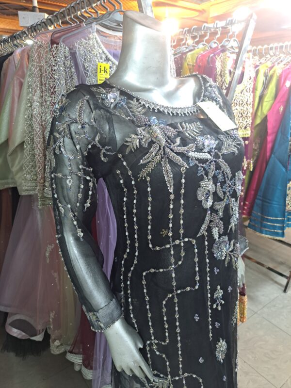Party Wear Shirt S322 Black - Image 3