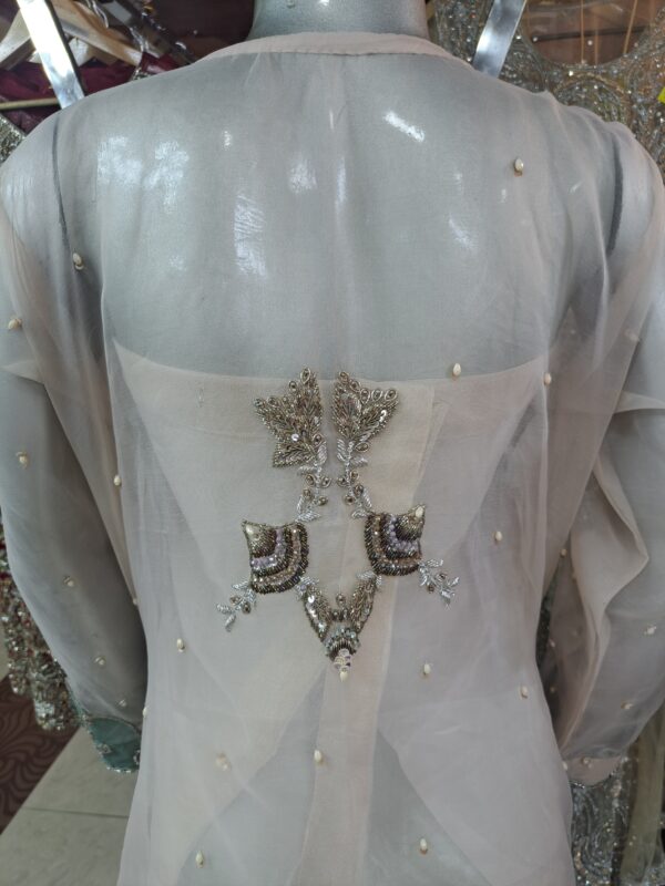 Party Wear Shirt S324 Peach - Image 4