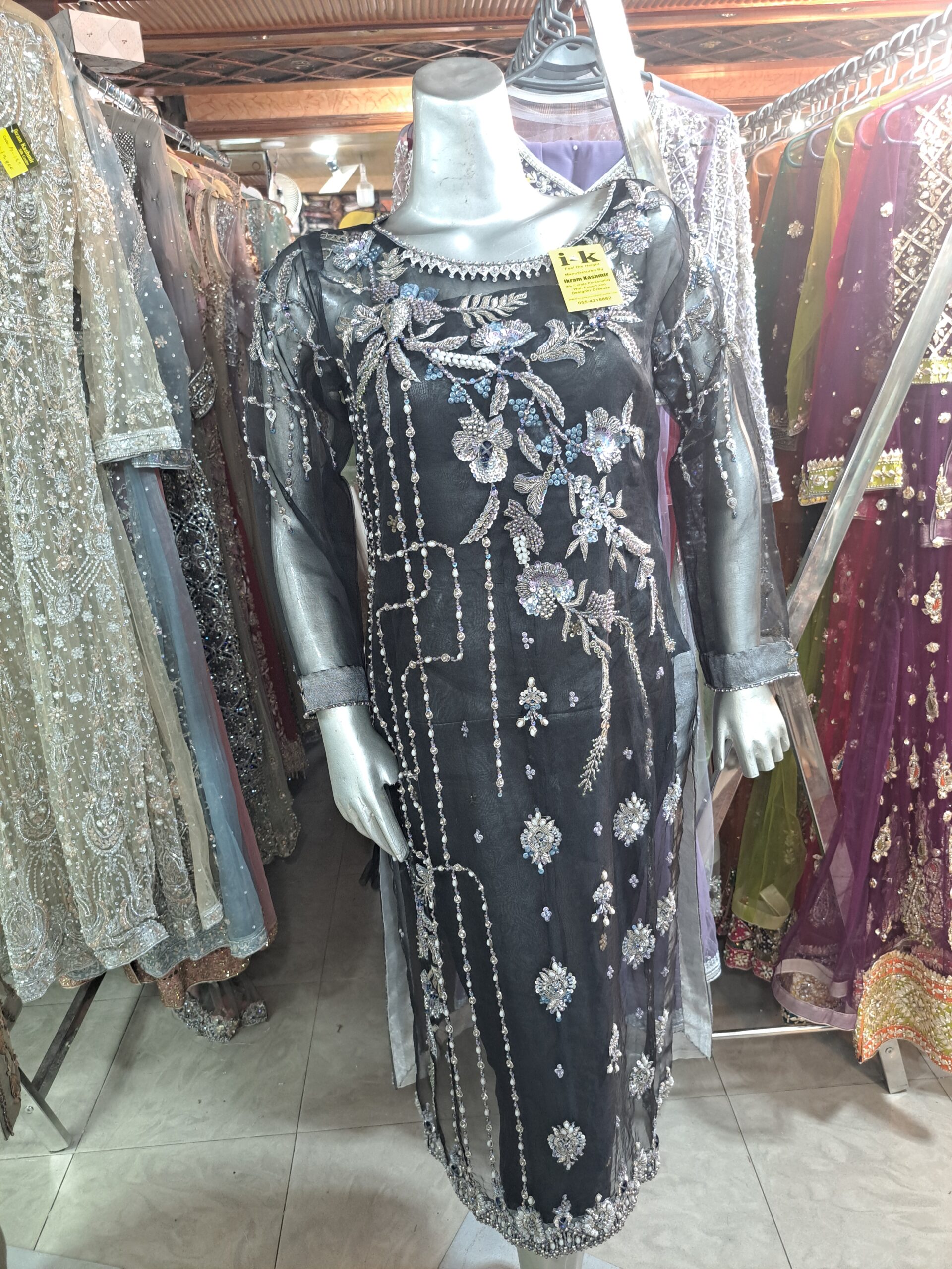 Party Wear Shirt S322 Black
