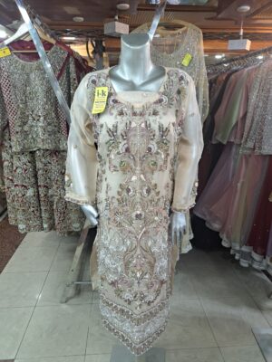 Party Wear Shirt S323 Peach